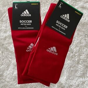 adidas Red Soccer Metro Socks - Size L